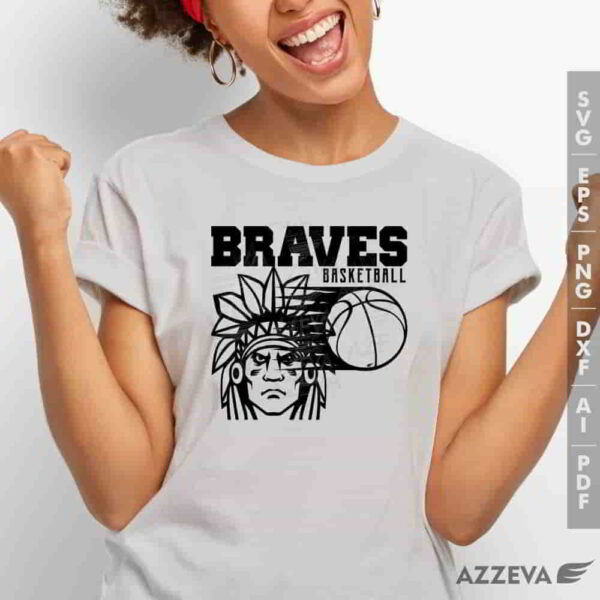 brave basketball svg tshirt design azzeva.com 23100513