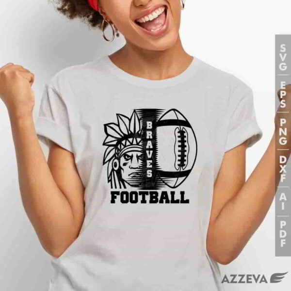 brave football svg tshirt design azzeva.com 23100031