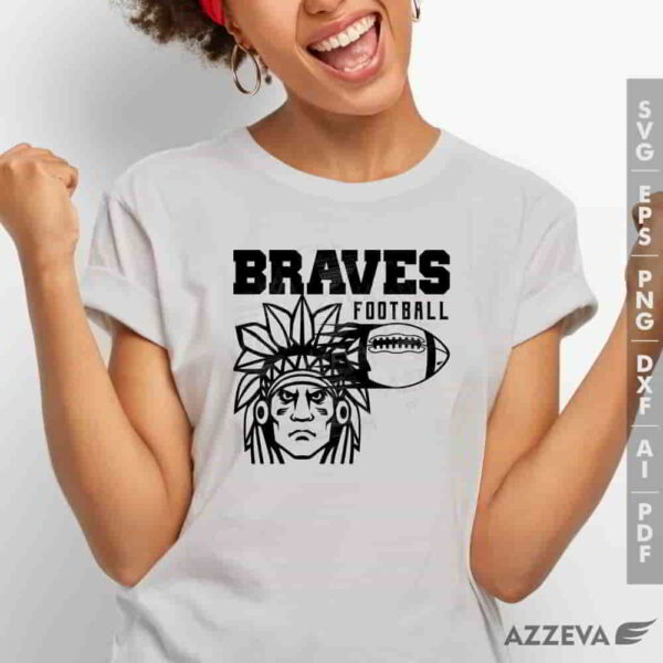 brave football svg tshirt design azzeva.com 23100473