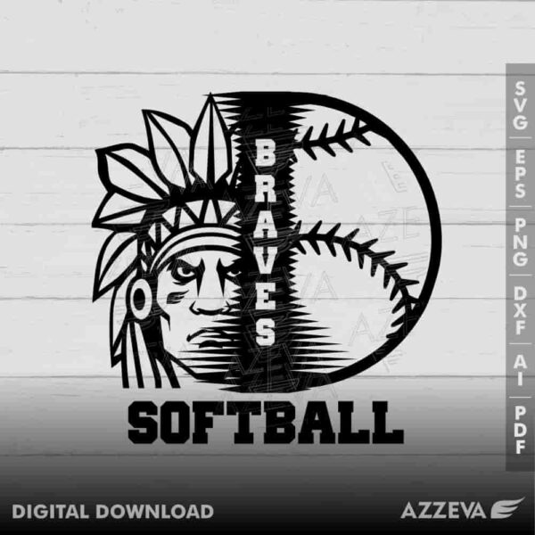 brave softball svg design azzeva.com 23100231