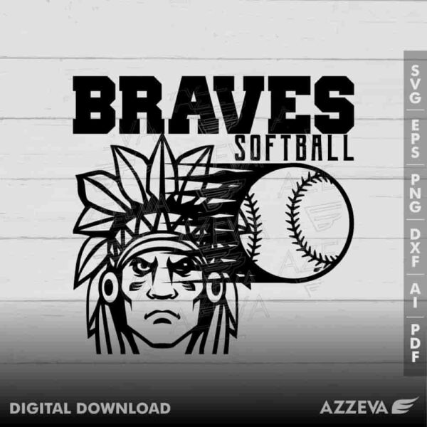 brave softball svg design azzeva.com 23100593