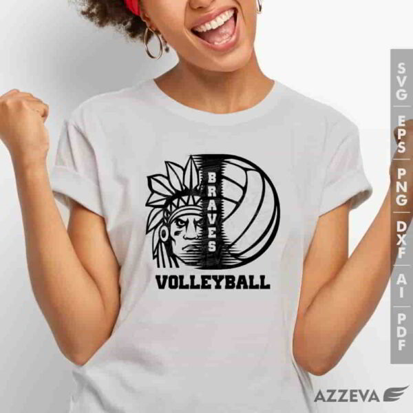 brave volleyball svg tshirt design azzeva.com 23100131