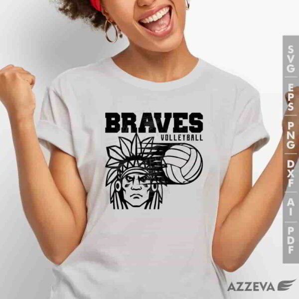 brave volleyball svg tshirt design azzeva.com 23100433