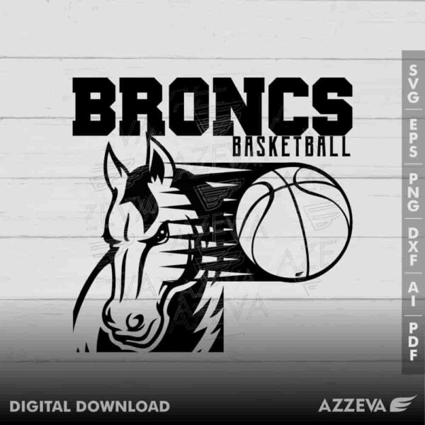 bronc basketball svg design azzeva.com 23100505