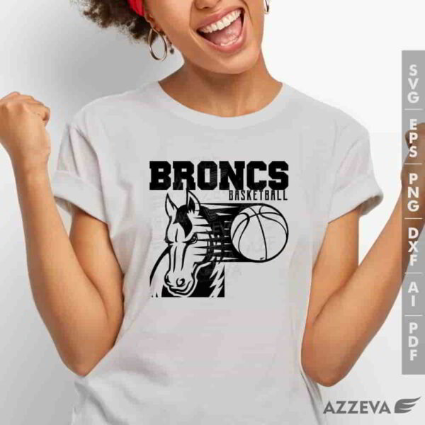 bronc basketball svg tshirt design azzeva.com 23100505