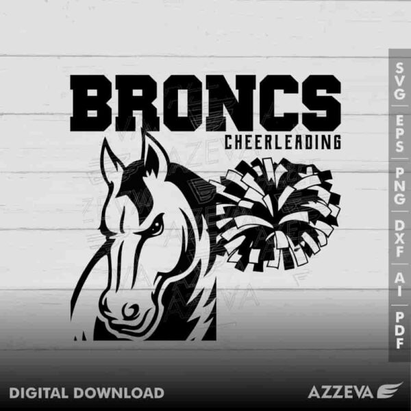 bronc cheerleading svg design azzeva.com 23100705