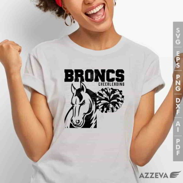 bronc cheerleading svg tshirt design azzeva.com 23100705