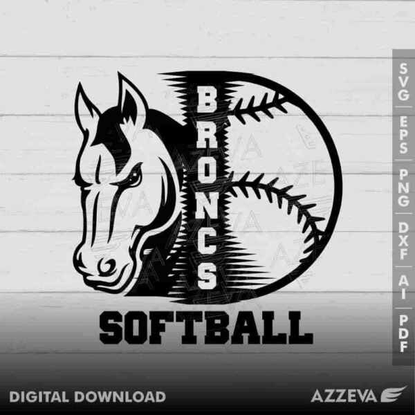 bronc softball svg design azzeva.com 23100224