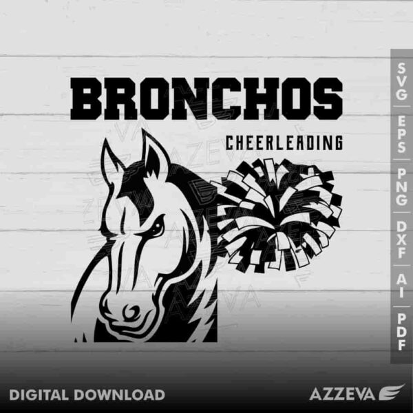 broncho cheerleading svg design azzeva.com 23100706