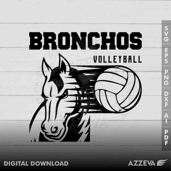 broncho volleyball svg design azzeva.com 23100426