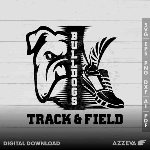 bulldog track field svg design azzeva.com 23100310