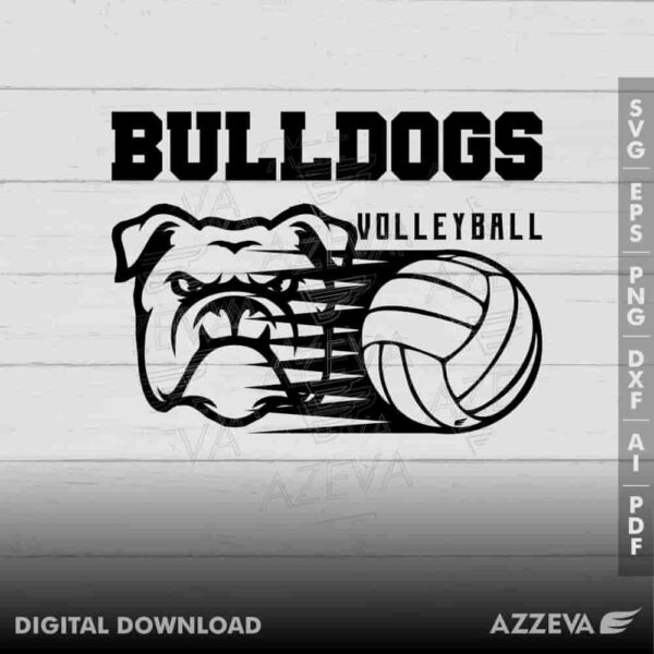 bulldog volleyball svg design azzeva.com 23100418