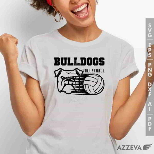 bulldog volleyball svg tshirt design azzeva.com 23100418