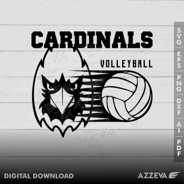cardinal volleyball svg design azzeva.com 23100417