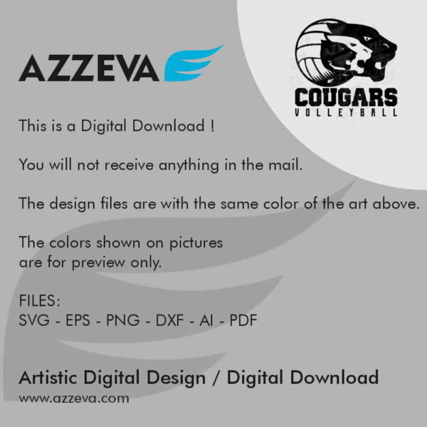 cougar volleyball svg design readme azzeva.com 23100812