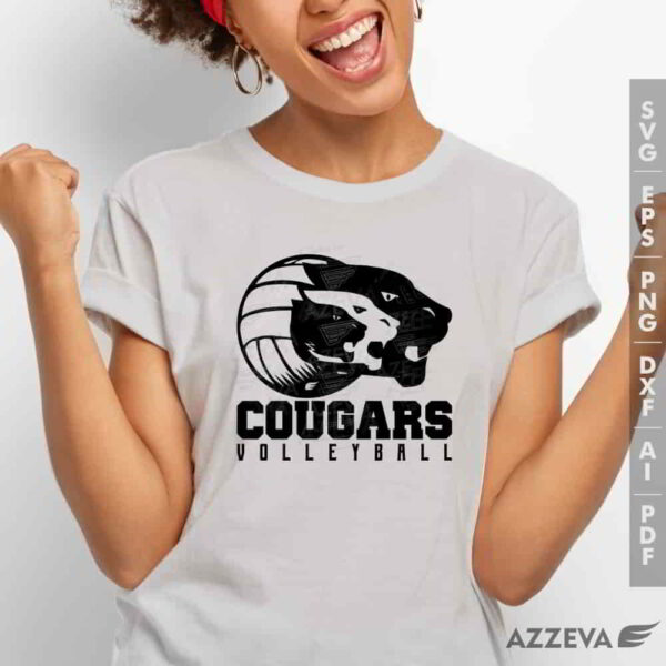 cougar volleyball svg tshirt design azzeva.com 23100812