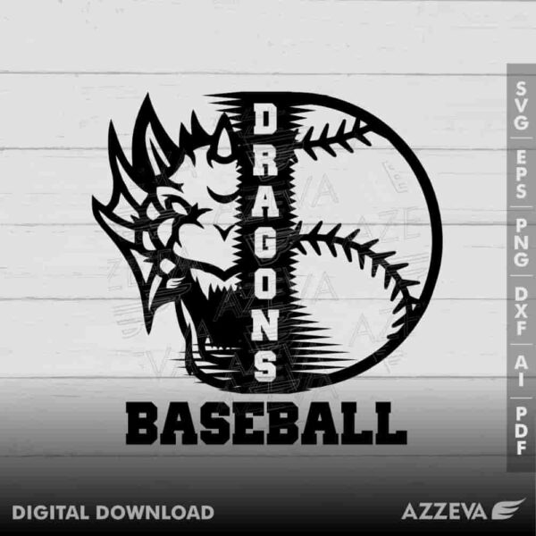 dragon baseball svg design azzeva.com 23100202
