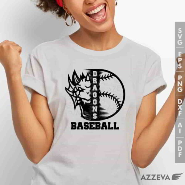 dragon baseball svg tshirt design azzeva.com 23100202