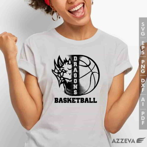 dragon basketball svg tshirt design azzeva.com 23100102