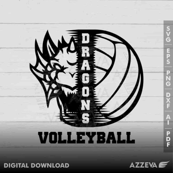 dragon volleyball svg design azzeva.com 23100152