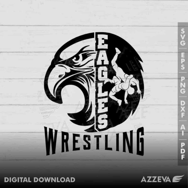 eagle wrestling svg design azzeva.com 23100804