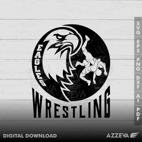 eagle wrestling svg design azzeva.com 23100805