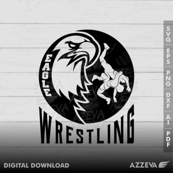 eagle wrestling svg design azzeva.com 23100809