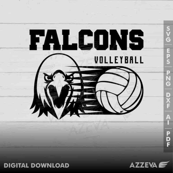 falcon volleyball svg design azzeva.com 23100409