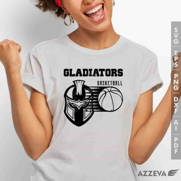 gladiator basketball svg tshirt design azzeva.com 23100523