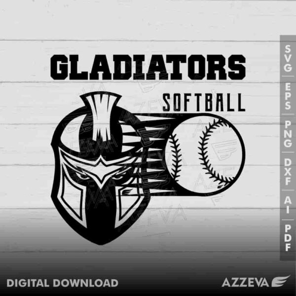 gladiator softball svg design azzeva.com 23100603