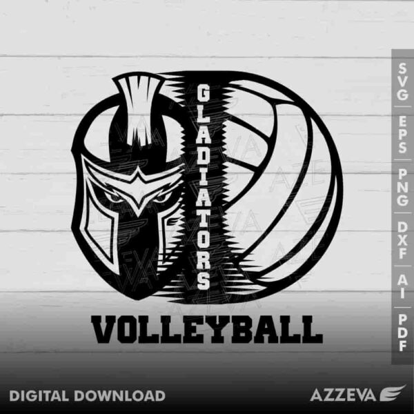 gladiator volleyball svg design azzeva.com 23100149