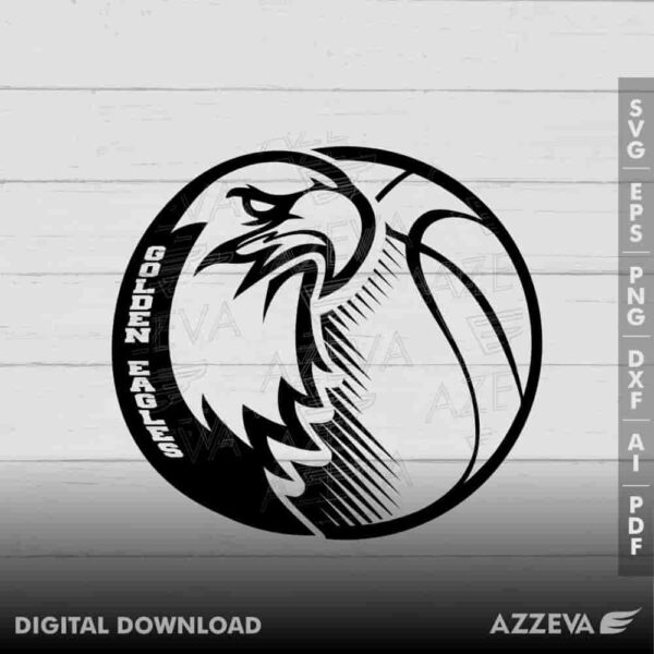 golden eagle basketball svg design azzeva.com 23100728