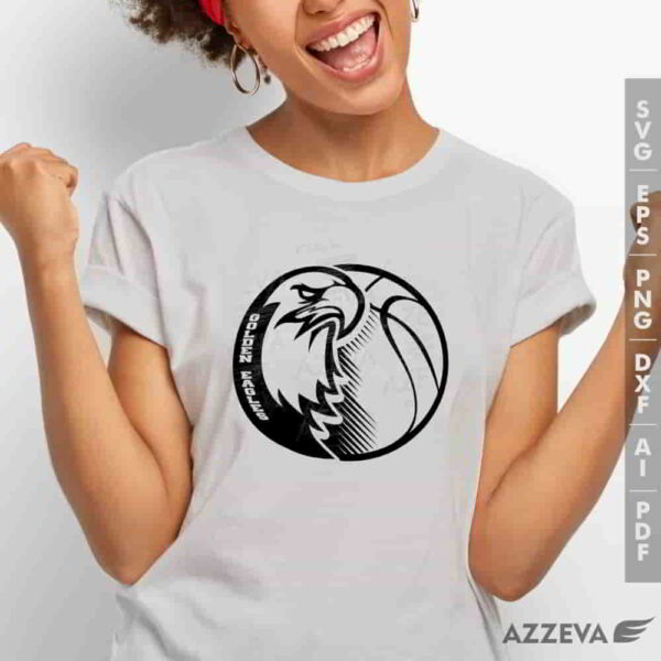 golden eagle basketball svg tshirt design azzeva.com 23100728