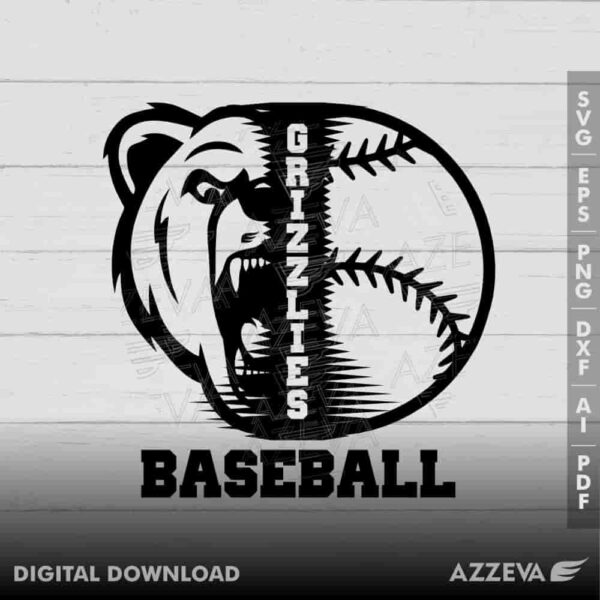 grizz baseball svg design azzeva.com 23100167