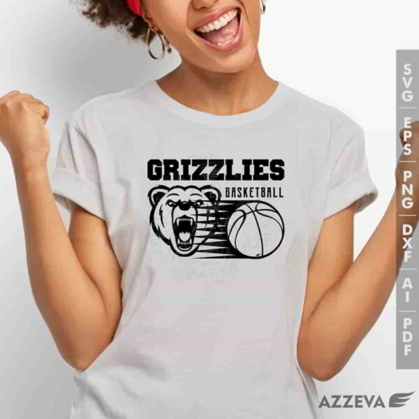 grizz basketball svg tshirt design azzeva.com 23100493