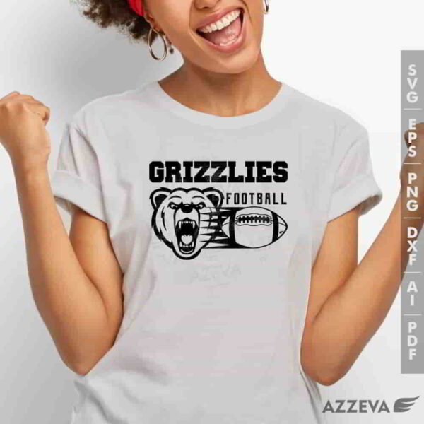 grizz football svg tshirt design azzeva.com 23100453
