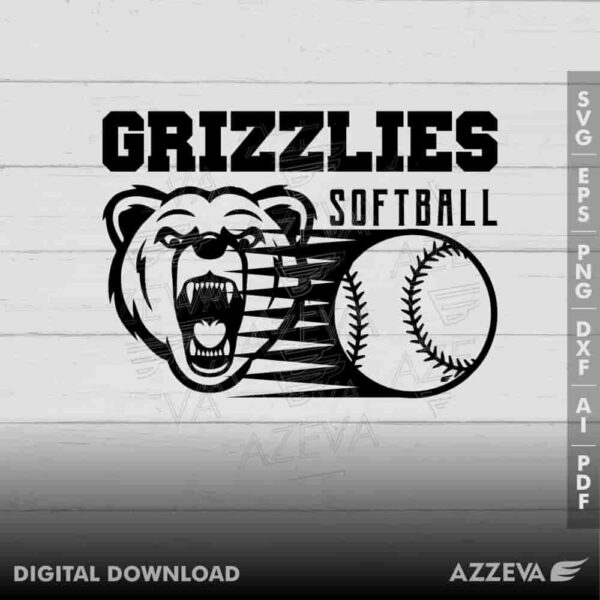 grizz softball svg design azzeva.com 23100573