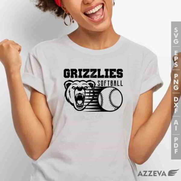 grizz softball svg tshirt design azzeva.com 23100573