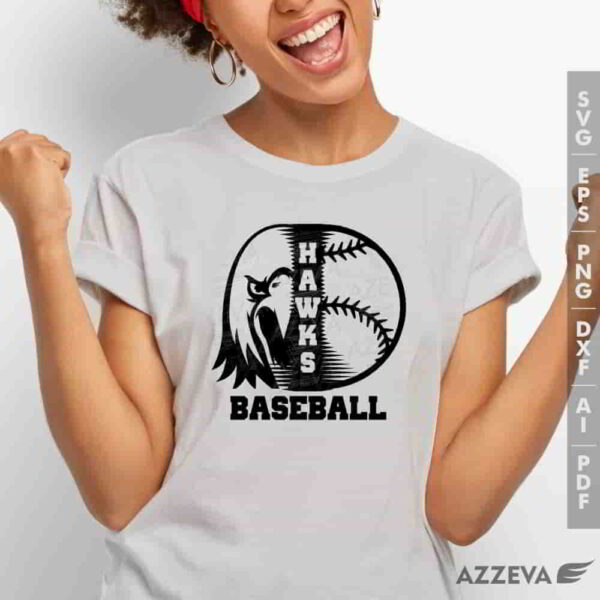 hawk baseball svg tshirt design azzeva.com 23100166