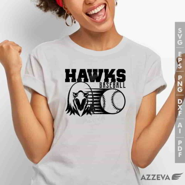 hawks baseball svg tshirt design azzeva.com 23100528