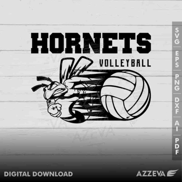 hornet volleyball svg design azzeva.com 23100431
