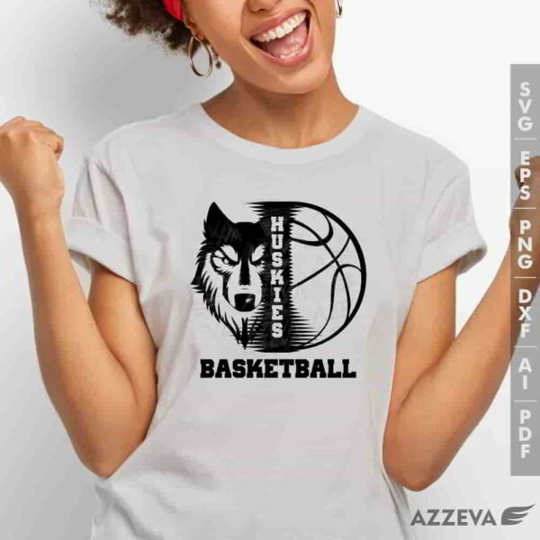 husky basketball svg tshirt design azzeva.com 23100077