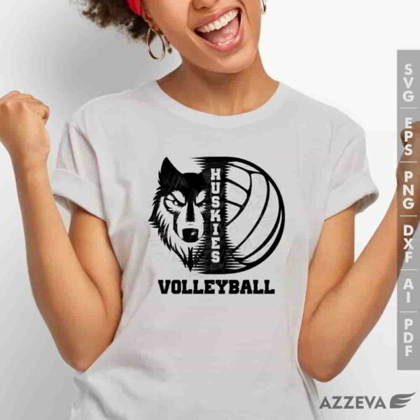 husky volleyball svg tshirt design azzeva.com 23100127