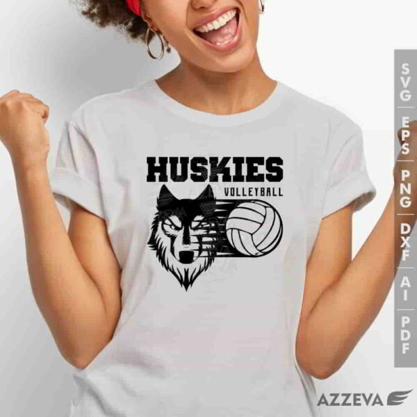 husky volleyball svg tshirt design azzeva.com 23100420