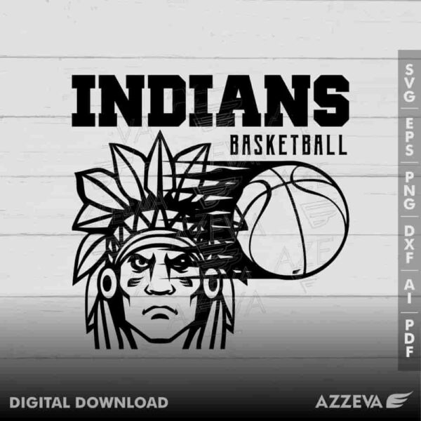 indian basketball svg design azzeva.com 23100512