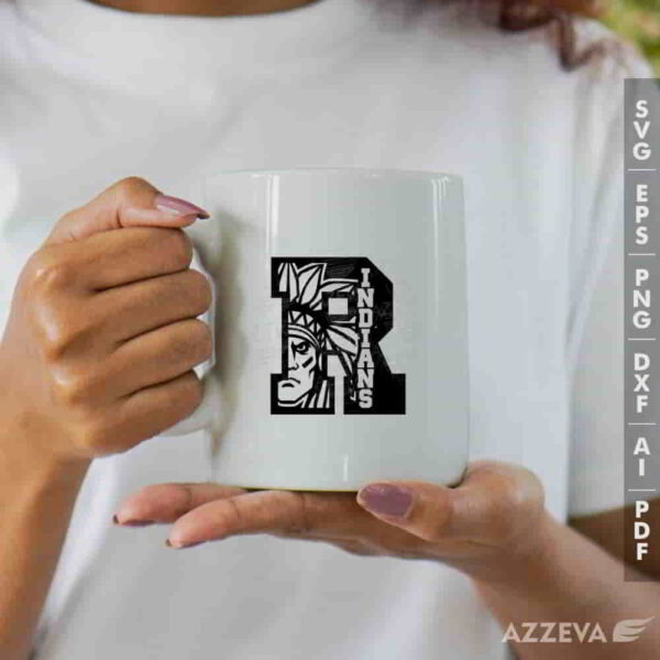 indian in r letter svg mug design azzeva.com 23100736