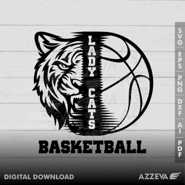 lady cat basketball svg design azzeva.com 23100076