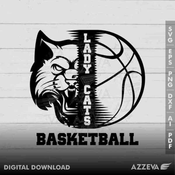 lady cat basketball svg design azzeva.com 23100085