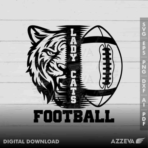lady cat football svg design azzeva.com 23100026