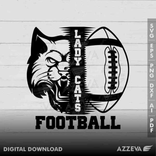 lady cat football svg design azzeva.com 23100035